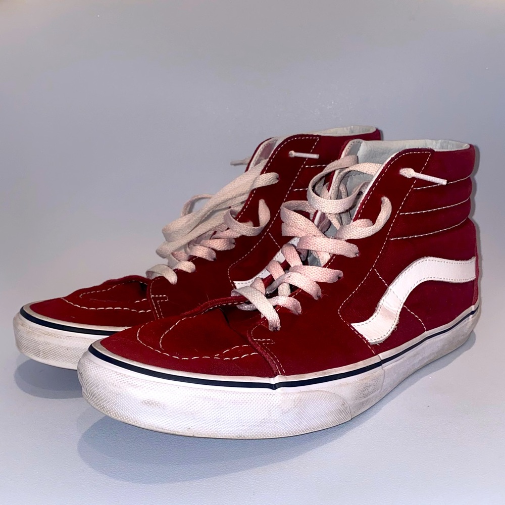 Maroon High Top Vans Size 12